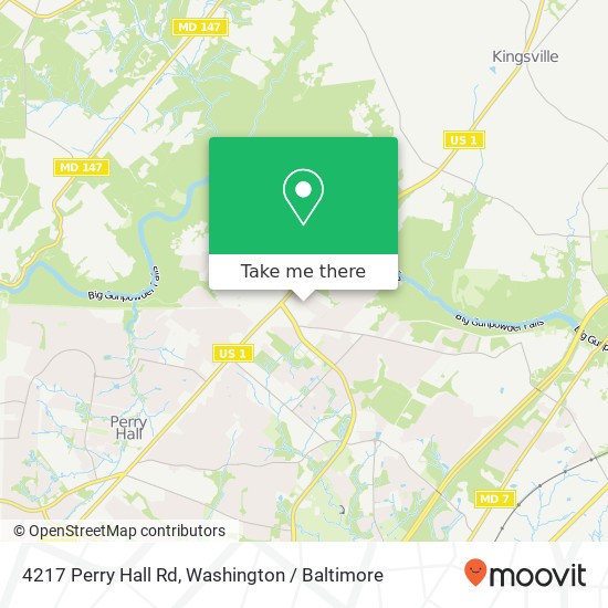 Mapa de 4217 Perry Hall Rd, Perry Hall, MD 21128