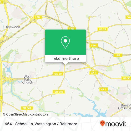 6641 School Ln, Falls Church, VA 22042 map