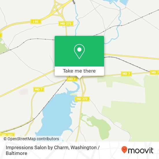 Mapa de Impressions Salon by Charm, 9 S Main St