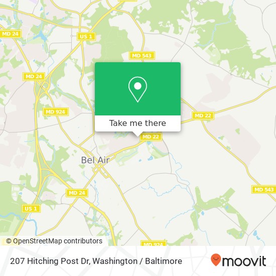 207 Hitching Post Dr, Bel Air, MD 21014 map