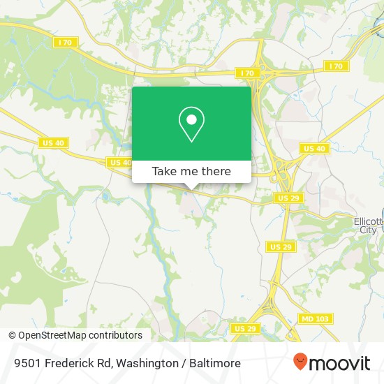 9501 Frederick Rd, Ellicott City, MD 21042 map