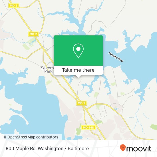 Mapa de 800 Maple Rd, Severna Park, MD 21146