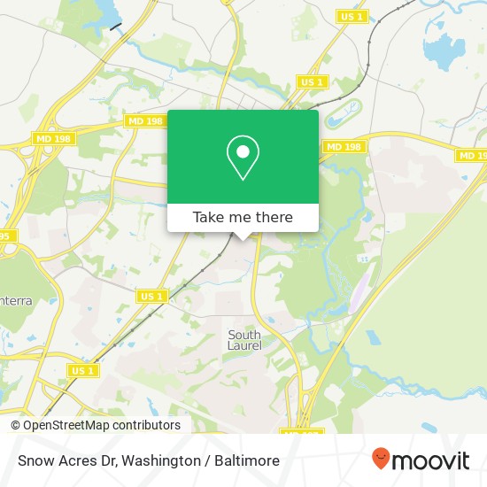 Mapa de Snow Acres Dr, Laurel, MD 20708