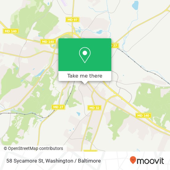 Mapa de 58 Sycamore St, Westminster, MD 21157