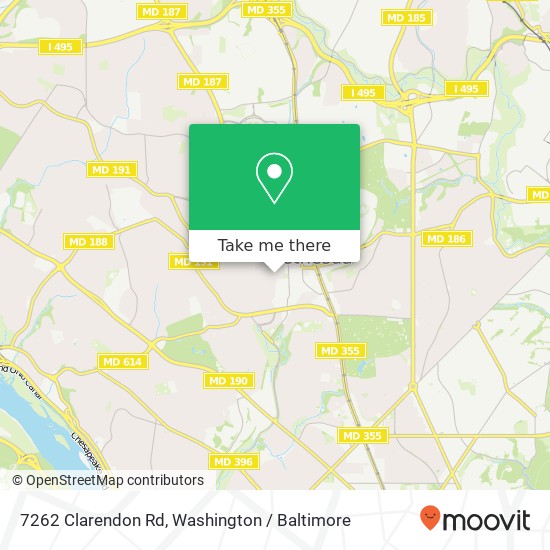 7262 Clarendon Rd, Bethesda, MD 20814 map