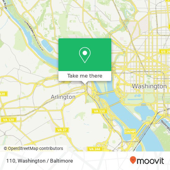 Mapa de 110, 1700 N Moore St #110, Arlington, VA 22209, USA