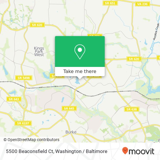 Mapa de 5500 Beaconsfield Ct, Burke, VA 22015