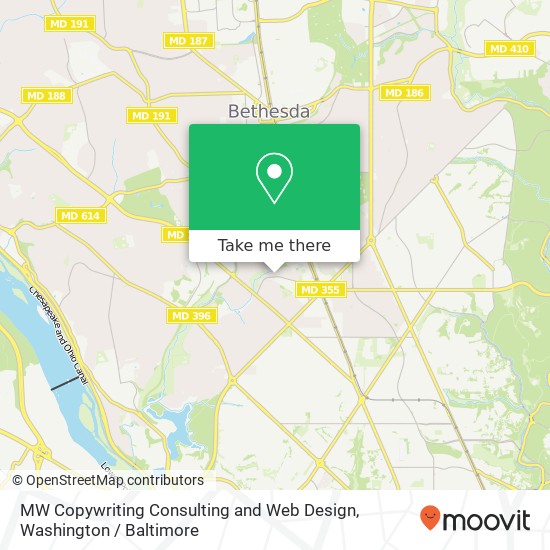 Mapa de MW Copywriting Consulting and Web Design, 4701 Willard Ave