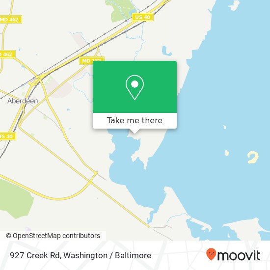 Mapa de 927 Creek Rd, Havre de Grace, MD 21078