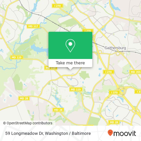 59 Longmeadow Dr, Gaithersburg, MD 20878 map