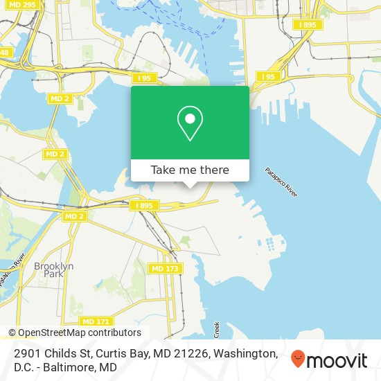 Mapa de 2901 Childs St, Curtis Bay, MD 21226