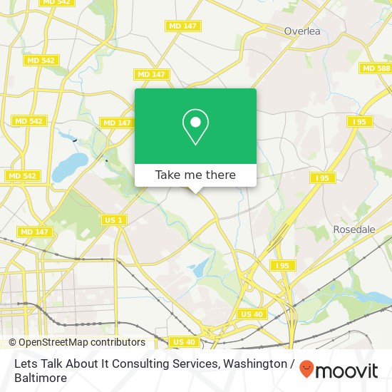Mapa de Lets Talk About It Consulting Services, 4623 Moravia Rd