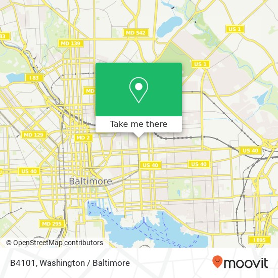 Mapa de B4101, 1011 N Broadway B4101, Baltimore, MD 21205, USA