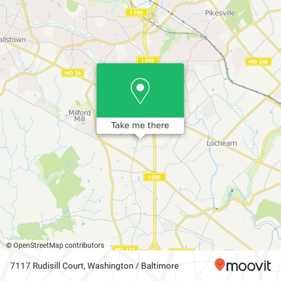 Mapa de 7117 Rudisill Court, 7117 Rudisill Ct, Windsor Mill, MD 21244, USA