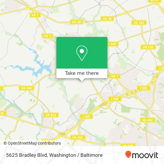 5625 Bradley Blvd, Alexandria, VA 22311 map