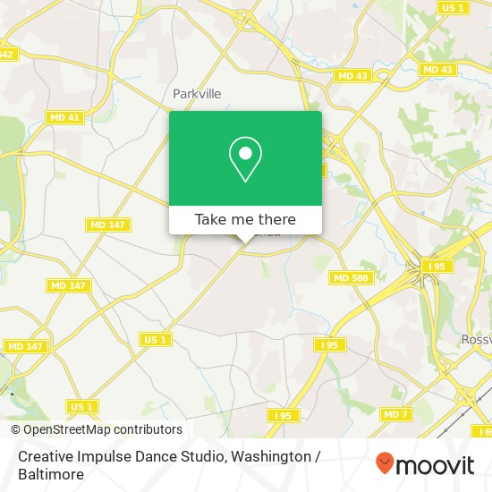 Creative Impulse Dance Studio, 6647 Belair Rd map