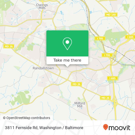 3811 Fernside Rd, Randallstown, MD 21133 map