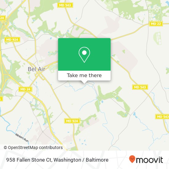 Mapa de 958 Fallen Stone Ct, Bel Air, MD 21014