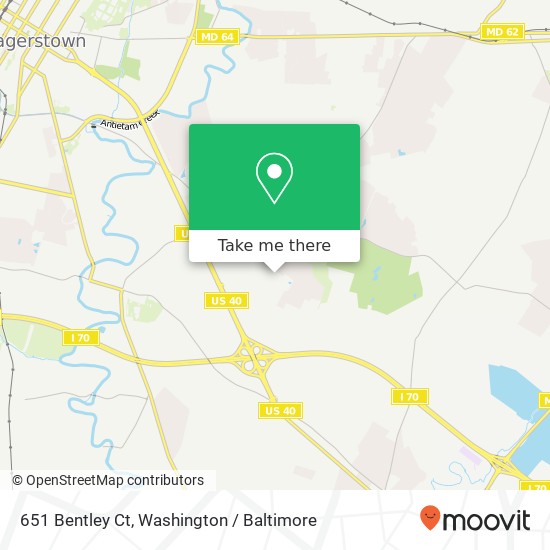Mapa de 651 Bentley Ct, Hagerstown, MD 21740
