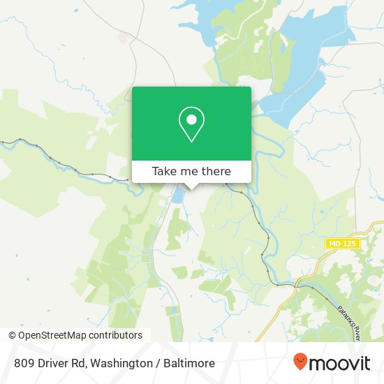 Mapa de 809 Driver Rd, Marriottsville, MD 21104