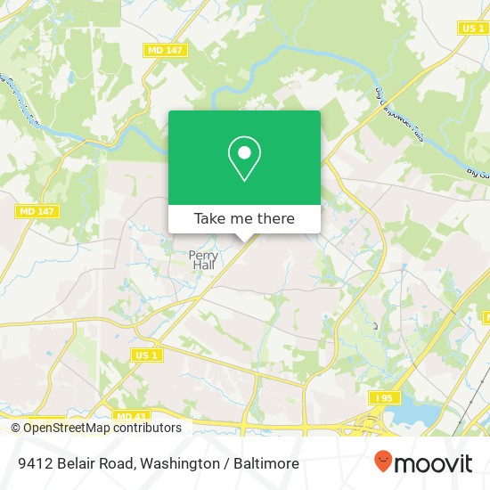 Mapa de 9412 Belair Road, 9412 Belair Rd, Nottingham, MD 21236, USA