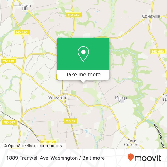1889 Franwall Ave, Silver Spring, MD 20902 map