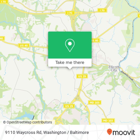 9110 Waycross Rd, Ellicott City, MD 21042 map