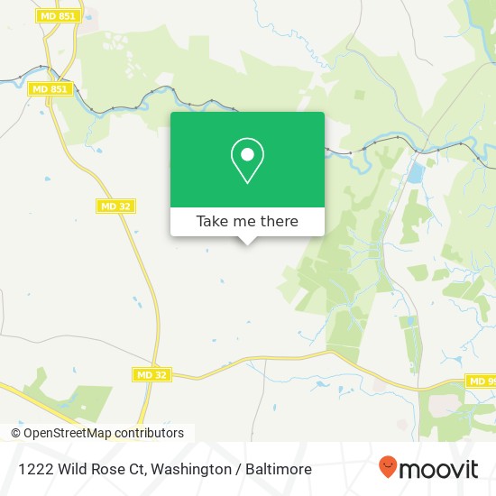 1222 Wild Rose Ct, Marriottsville, MD 21104 map