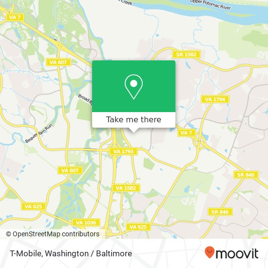 Mapa de T-Mobile, Sterling, VA 20166