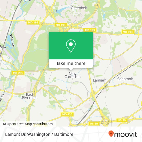 Mapa de Lamont Dr, New Carrollton, MD 20784