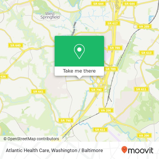 Mapa de Atlantic Health Care, 7640 Fullerton Rd