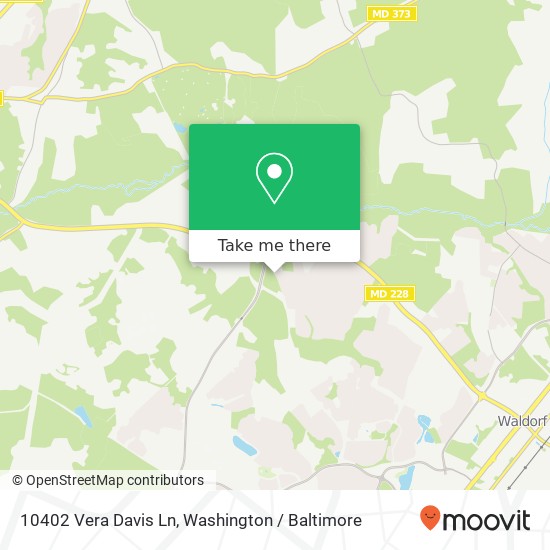 Mapa de 10402 Vera Davis Ln, Waldorf, MD 20603