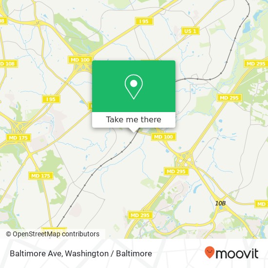 Baltimore Ave, Elkridge, MD 21075 map