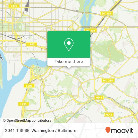 2041 T St SE, Washington, DC 20020 map