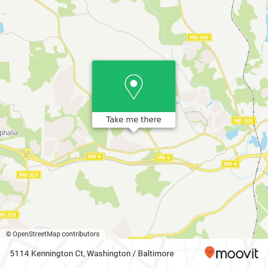 Mapa de 5114 Kennington Ct, Upper Marlboro, MD 20772