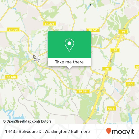 Mapa de 14435 Belvedere Dr, Woodbridge, VA 22193