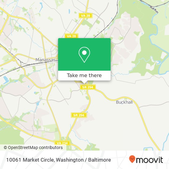 Mapa de 10061 Market Circle, 10061 Market Circle, Manassas, VA 20110, USA