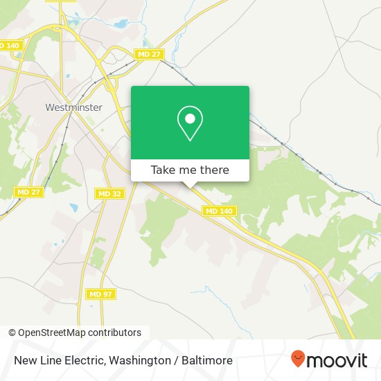 Mapa de New Line Electric, 835 Baltimore Blvd