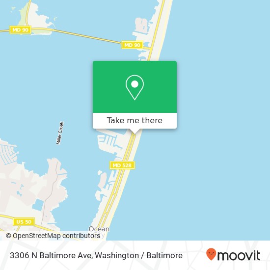 Mapa de 3306 N Baltimore Ave, Ocean City, MD 21842