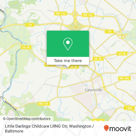 Mapa de Little Darlings Childcare LRNG Ctr, 6120 Baltimore National Pike