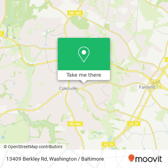 13409 Berkley Rd, Silver Spring, MD 20904 map