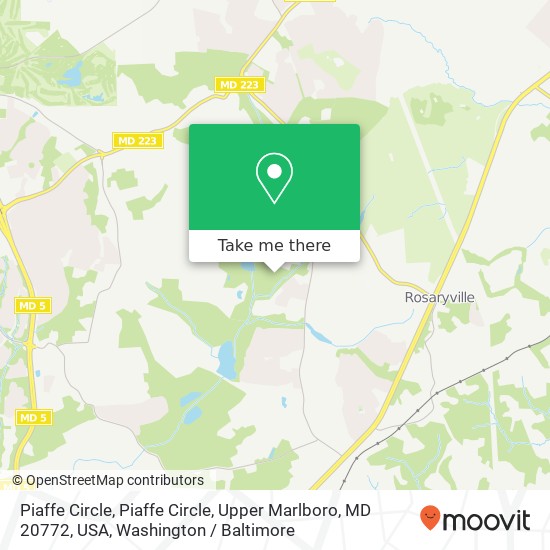 Piaffe Circle, Piaffe Circle, Upper Marlboro, MD 20772, USA map