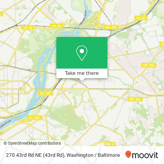 270 43rd Rd NE (43rd Rd), Washington, DC 20019 map