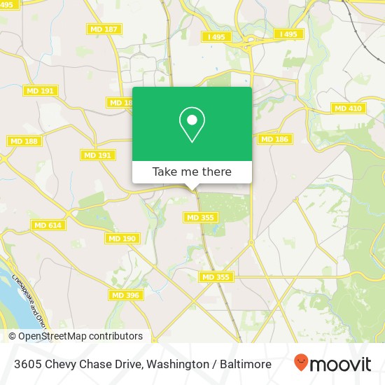 3605 Chevy Chase Drive map