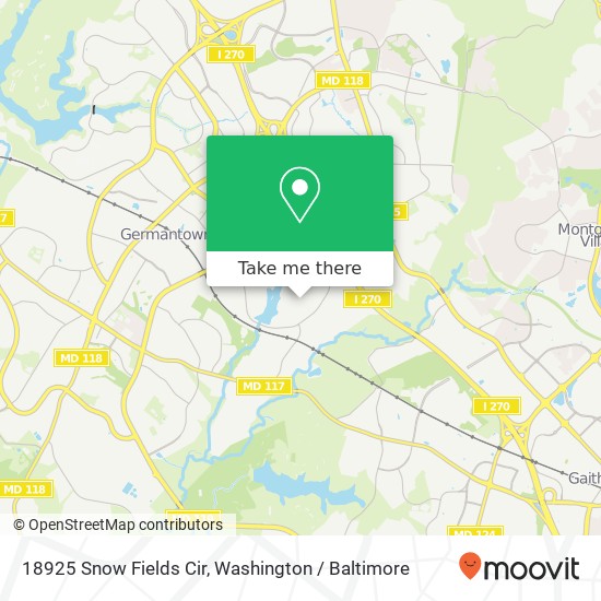 18925 Snow Fields Cir, Germantown, MD 20874 map