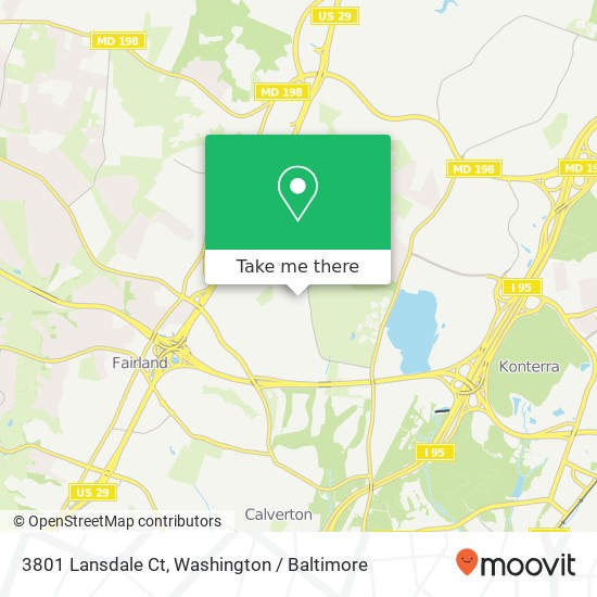 Mapa de 3801 Lansdale Ct, Burtonsville, MD 20866