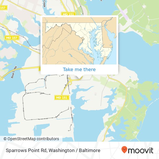 Mapa de Sparrows Point Rd, Sparrows Point, MD 21219