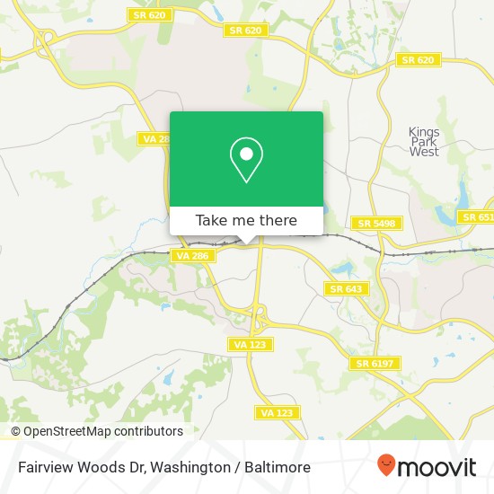 Mapa de Fairview Woods Dr, Fairfax Station, VA 22039