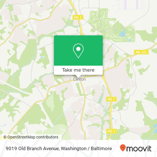 Mapa de 9019 Old Branch Avenue, 9019 Old Branch Ave, Clinton, MD 20735, USA