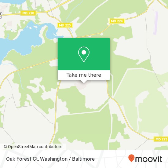Mapa de Oak Forest Ct, Indian Head, MD 20640